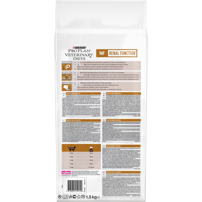 Purina Pro Plan Veterinary Diets NF Renal Function сухой корм для взрослых кошек при заболеваниях почек - 1,5 кг