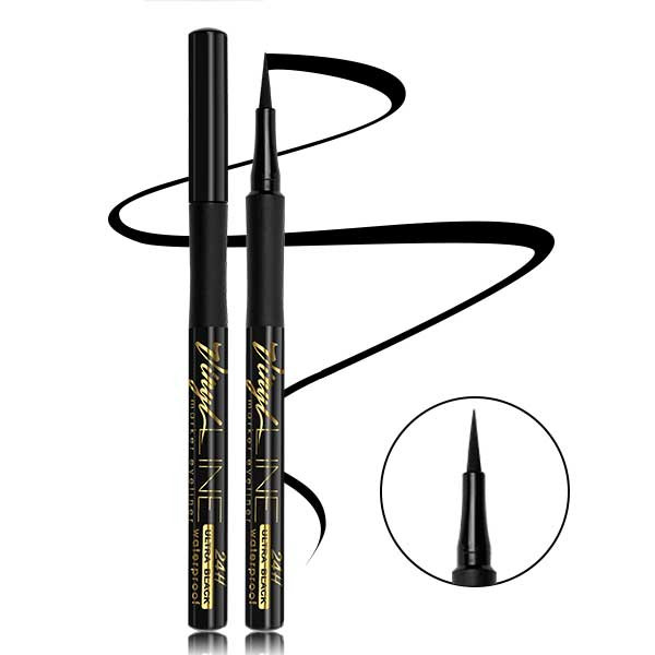 LUXVISAGE подводка-фломастер для глаз VINYL LINE Ultra Black 24H Waterproof, тон черный