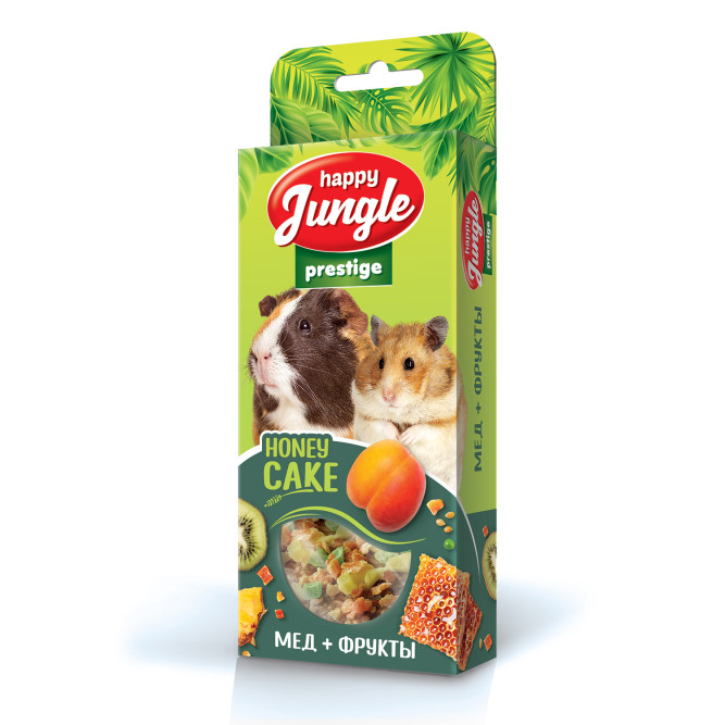 Happy Jungle Престиж лакомство для грызунов, корзинки, мед+фрукты - 3 шт