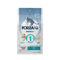 Forza10 Regular Diet сухой корм для взрослых кошек при аллергии и повышенной чувствительности к животным белкам с рыбой - 1,5 кг
