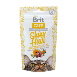 Brit Care лакомство для кошек Shiny Hair для блестящей шерсти 50 г