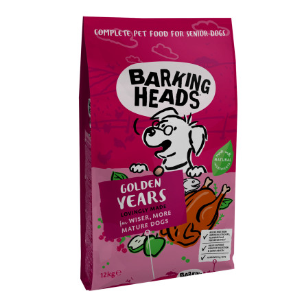 Barking Heads Золотые годы сухой корм для пожилых собак старше 7 лет с курицей и рисом - 12 кг
