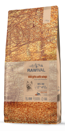 Rawival Wild Gifts with Wings сухой корм для взрослых собак карликовых и малых пород с уткой и фазаном - 7,5 кг