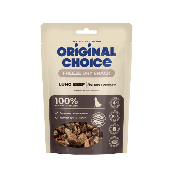 Original Choice сублимированное лакомство для собак легкое говяжье - 30 г