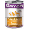 Изображение товара Gemon Dog влажный корм для щенков и юниоров с кусочками курицы и индейки в консервах 415 г х 24 шт