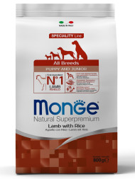 Monge Dog Speciality Puppy &amp; Junior сухой корм для щенков всех пород с ягненком и рисом 800 г