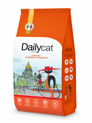 Dailycat Casual сухой корм для котят с индейкой и говядиной - 400 г