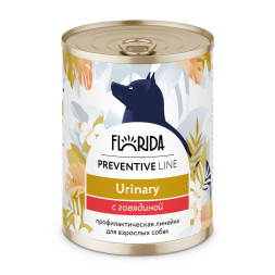 Florida Preventive Line Urinary консервы для собак при профилактике мочекаменной болезни, с говядиной - 340 г x 12 шт