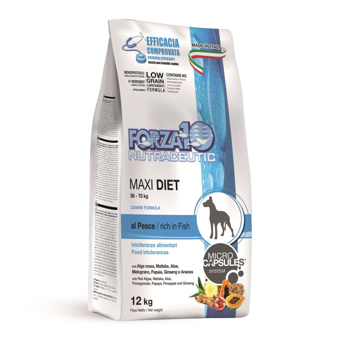 Forza10 MonoDiet Adult Maxi Pesce сухой корм для взрослых собак крупных пород c рыбой - 12 кг