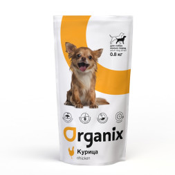 Organix Adult Dog Small Breed Chicken сухой корм для взрослых собак мелких пород, с курицей - 0,8 кг