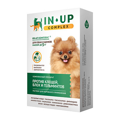 ИН-АП Комплекс капли от паразитов для собак и щенков весом до 5 кг - 0.5 мл