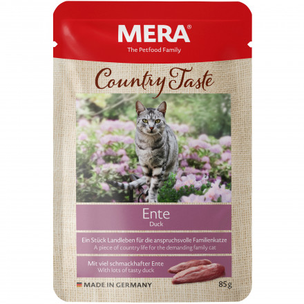 Mera Country Taste Nassfutter Влажный корм холистик класса для кошек с уткой пауч - 85 г