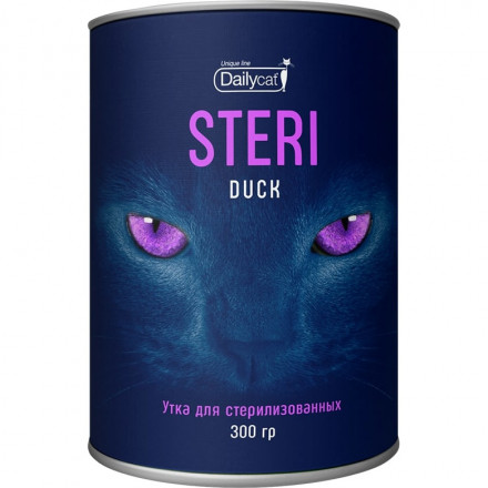 Dailycat Unique line Steri сухой корм для стерилизованных кошек с уткой - 300 г