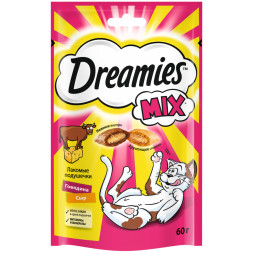 Dreamies Mix лакомство для кошек с говядиной и сыром - 60 г