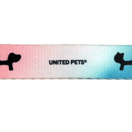 United Pets Complete me поводок для собак, 20х1400 мм, розово-голубой тай-дай