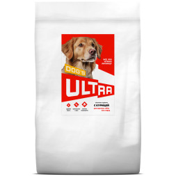 Ultra полнорационный сухой корм для взроcлых собак всех пород, с курицей - 12 кг
