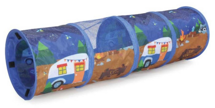 Camon туннель модульный с сетчатой вставкой для кошек, синий, 27х90 см