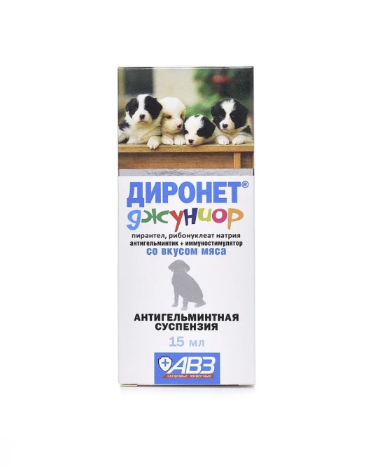 Диронет джуниор антигельминтная суспензия для котят и щенков - 15 мл