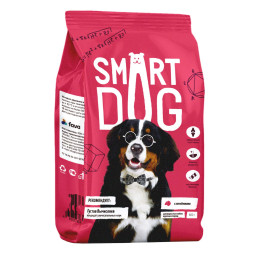 Smart Dog сухой корм для взрослых собак крупных пород с ягненком - 800 г