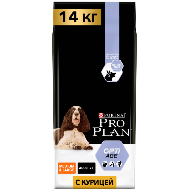 Purina Pro Plan Medium &amp; Large Adult 7+ cухой корм для взрослых собак средних и крупных пород старше 7 лет с курицей и рисом - 14 кг