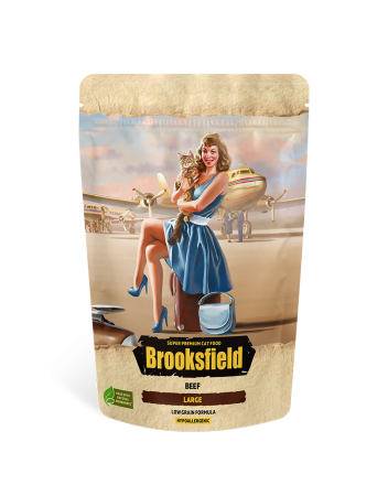 Brooksfield Low Grain Adult Cat Large Beef сухой корм для взрослых кошек крупных пород с говядиной и рисом - 400 г