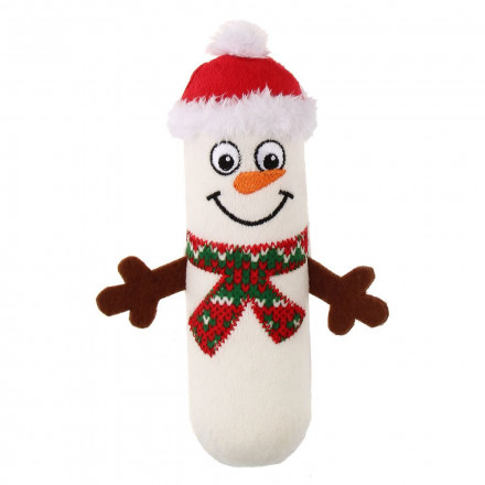 GiGwi игрушка для собак Маленький снеговик с пищалкой