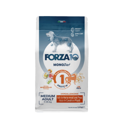 Forza10 Medium Diet сухой корм для взрослых собак средних пород из конины, гороха и риса с микрокапсулами - 1,5 кг