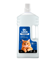 Ok-Lock Антизапах жидкий наполнитель для кошачьего туалета, без аромата - 1 л
