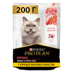 Pro Plan Nature Elements сухой корм для взрослых стерилизованных кошек с курицей - 200 г
