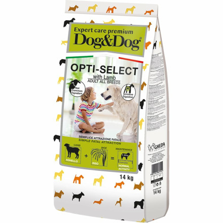 Dog&amp;Dog Expert Premium Opti-Select сухой корм для взрослых собак с ягненком - 14 кг
