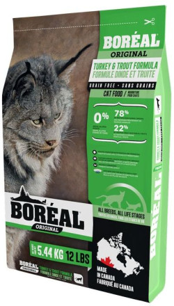 Boreal Original сухой корм для кошек всех пород с индейкой и форелью - 5,44 кг