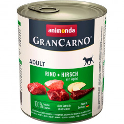 Animonda Gran Carno влажный корм для взрослых собак c говядиной, олениной и яблоком - 800 г
