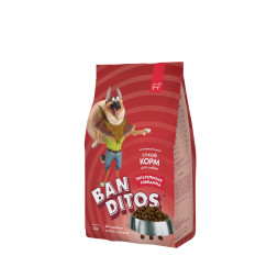 Banditos сухой корм для взрослых собак всех пород, с говядиной - 2 кг