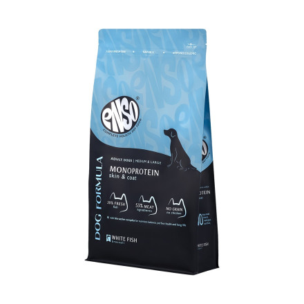 ENSO Dog Formula Monoprotein сухой корм для взрослых собак средних и крупных пород со свежей белой рыбой и добавлением брокколи - 10 кг