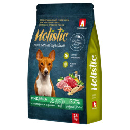 Зоогурман Holistic сухой корм для взрослых собак мелких и средних пород, с индейкой, картофелем и орегано - 1,5 кг