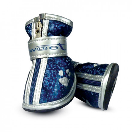 Triol ботинки для собак синие с лапками - размер 2, 45х40х50 мм, 4 шт
