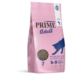 Prime Healthy Skin&amp;Coat сухой корм для кошек, для кожи и шерсти, с лососем - 2 кг