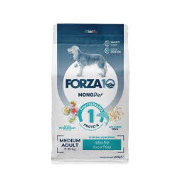 Forza10 Medium Diet сухой корм для взрослых собак средних пород при аллергии из рыбы с микрокапсулами - 1,5 кг