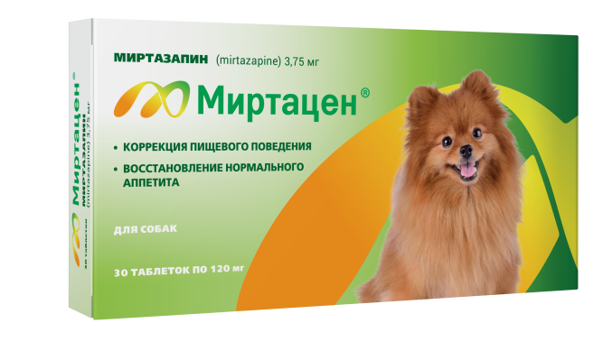 Миртацен таблетки для коррекции пищевого поведения для собак - 30 таблеток