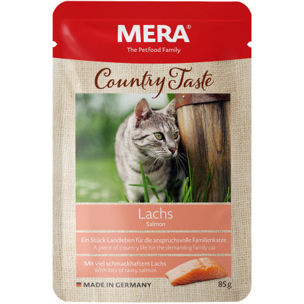 Mera Country Taste Nassfutter Влажный корм холистик класса пауч для кошек с лососем - 85 г