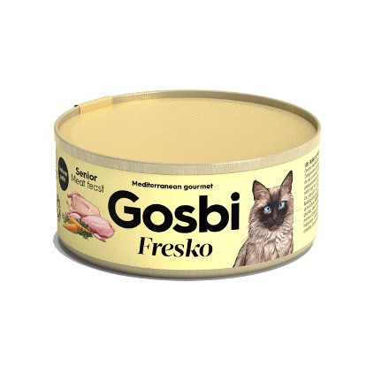 Gosbi Fresko влажный корм для пожилых кошек мясной пир - 70 г