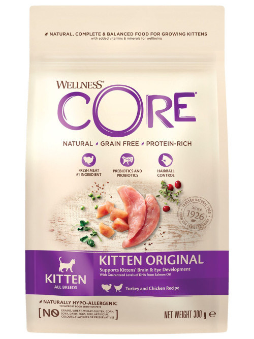 Wellness Core сухой корм для котят с индейкой 300 г