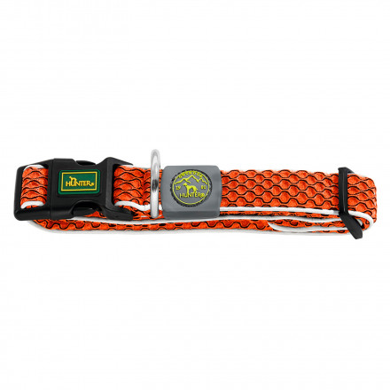 Hunter ошейник для собак Hilo Vario Basic 40-60 см, сетчатый текстиль, оранжевый