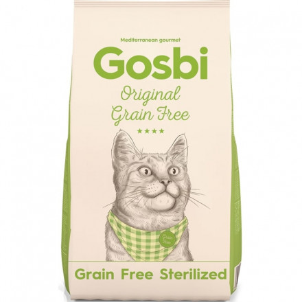 Gosbi Original Cat Grain Free Sterilized сухой беззерновой корм для стерилизованных кошек с курицей - 1 кг