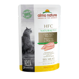 Almo Nature HFC Plus (Alternative) Adult Cat Chicken Fillet паучи для кошек с куриным филе - 55 г х 24 шт