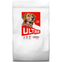 Ultra полнорационный сухой корм для взроcлых собак всех пород, с говядиной - 12 кг