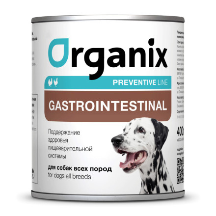 Organiх Preventive Line Gastrointestinal диетические консервы для взрослых собак при расстройствах пищеварения с индейкой - 400 г х 6 шт