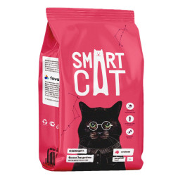 Smart Cat сухой корм для взрослых кошек с ягненком - 5 кг