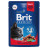 Brit Premium паучи для взрослых кошек с говядиной и горошком кусочки в соусе - 85 г х 14 шт