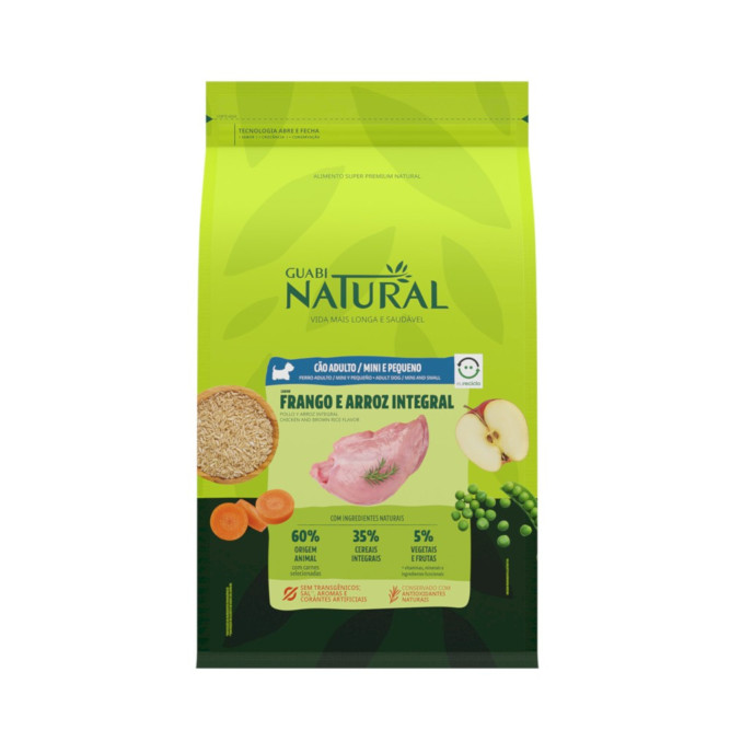 Guabi Natural Dog Adult сухой корм для взрослых собак мелких пород, с цыпленком и коричневым рисом - 1 кг